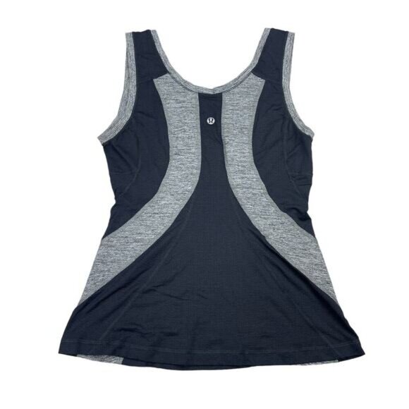 LULULEMON Run: Recharge Tank Sz 4 Black Gray - Picture 4 of 5